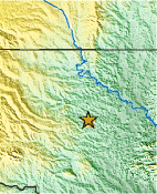 Small map showing earthquake