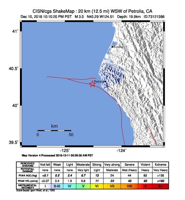 Cisn Cgs Shakemap: Estimated Instrumental Intensity